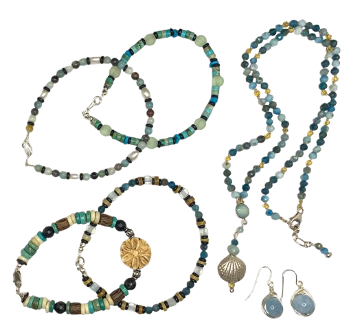 Into The Blue collection - teal and aqua gemstone jewelry